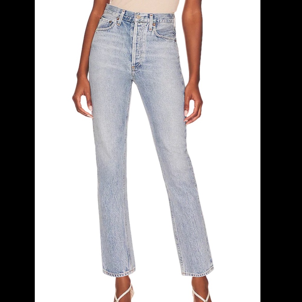 Agolde Riley High Rise Straight Crop in Renewal Size 26 (US 2 XS)